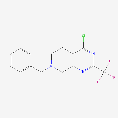 7-benzyl-4-chloro-2-(trifluoromethyl)-5,6,7,8-tetrahydropyrido[3,4-d]pyrimidine (CAS: 647863-01-2) - Related Chemical Product