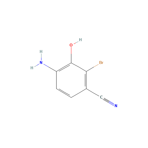 3-BROMO-4-CYANO-2-HYDROXY-1-AMINOBENZENE (CAS: 676124-40-6) - Chemical Structure and Molecular Formula 