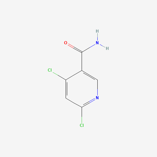 4,6-DICHLORO-NICOTINAMIDE (CAS: 70593-57-6) - Chemical Structure and Molecular Formula 