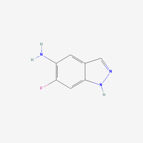 1H-Indazol-5-amine,6-fluoro-(9CI) (CAS: 709046-14-0) - Chemical Structure and Molecular Formula 