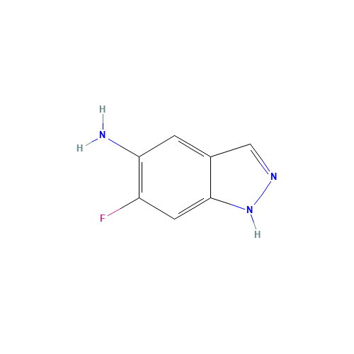 1H-Indazol-5-amine,6-fluoro-(9CI) (CAS: 709046-14-0) - Chemical Structure and Molecular Formula 