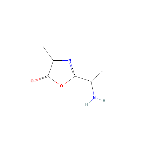 5(4H)-Oxazolone,2-(1-aminoethyl)-4-methyl-(9CI) (CAS: 791050-65-2) - Chemical Structure and Molecular Formula 
