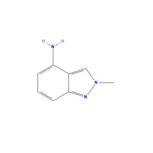 2-METHYL-2H-INDAZOL-4-YLAMINE (CAS: 82013-51-2) - Chemical Structure and Molecular Formula 