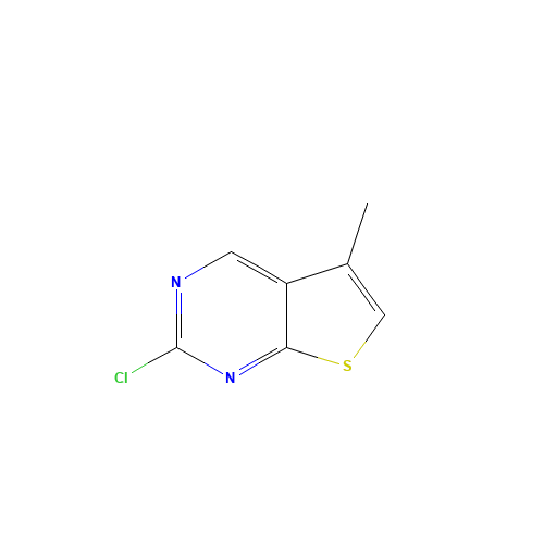 2-chloro-5-methylthieno[2,3-d]pyrimidine (CAS: 83259-31-8) - Chemical Structure and Molecular Formula 