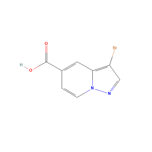3-bromoH-pyrazolo[1,5-a]pyridine-5-carboxylic acid (CAS: 876379-79-2) - Chemical Structure and Molecular Formula 