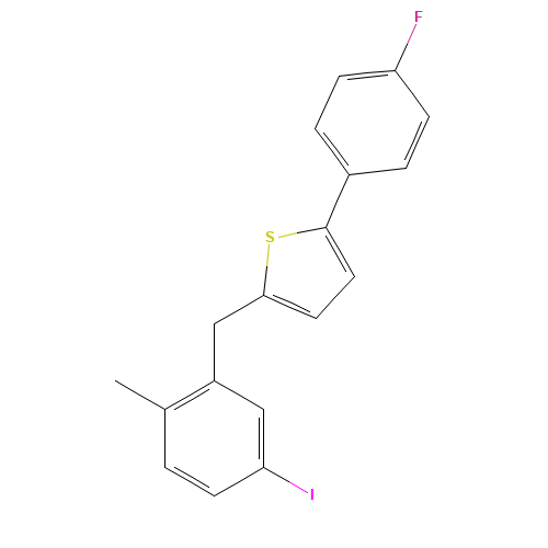 2-(4-Fluorophenyl)-5-[(5-iodo-2-methylphenyl)methyl]thiophene (CAS: 898566-17-1) - Related Chemical Product
