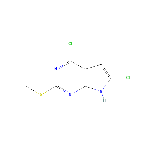 4,6-dichloro-2-(methylthio)-7H-pyrrolo[2,3-d]pyrimidine (CAS: 90662-12-7) - Related Chemical Product