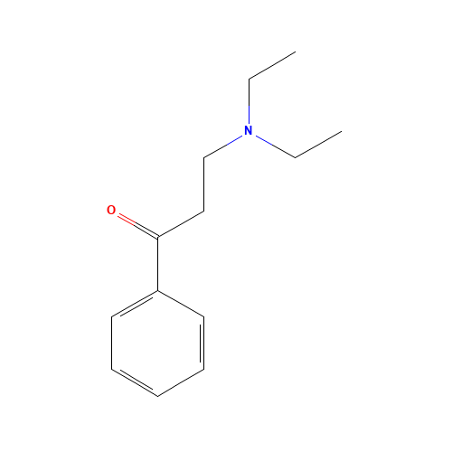 3-(diethylamino)propiophenone (CAS: 94-38-2) - Chemical Structure and Molecular Formula 