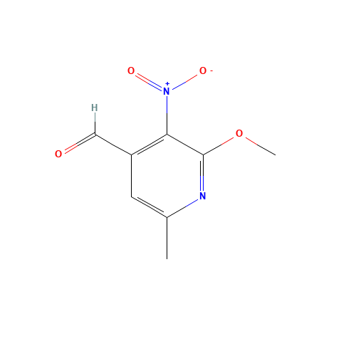 2-METHOXY-6-METHYL-3-NITROPYRIDINE-4-CARBOXALDEHYDE (CAS: 221349-79-7) - Chemical Structure and Molecular Formula 