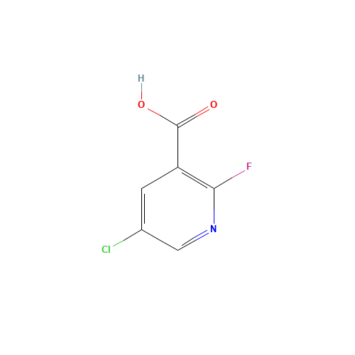 5-CHLORO-2-FLUORONICOTINIC ACID (CAS: 884494-57-9) - Chemical Structure and Molecular Formula 