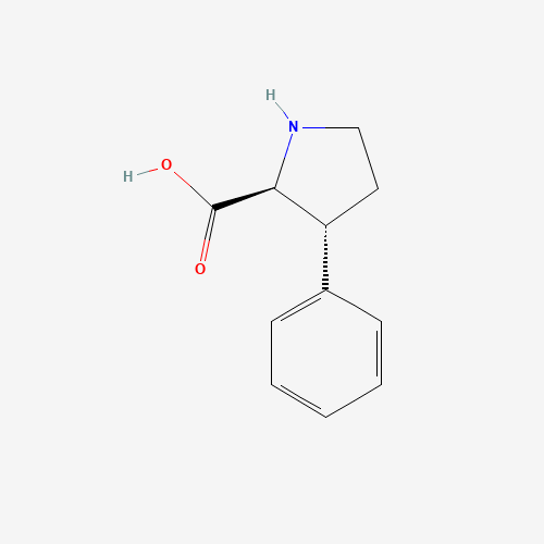 (2S,3R)-3-PHENYLPYRROLIDINE-2-CARBOXYLIC ACID (CAS: 118758-48-8) - Chemical Structure and Molecular Formula 