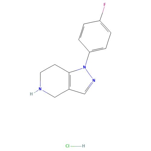 1-(4-fluorophenyl)-4,5,6,7-tetrahydro-1H-pyrazolo[4,3-c]pyridine hydrochloride (CAS: 1188264-17-6) - Related Chemical Product