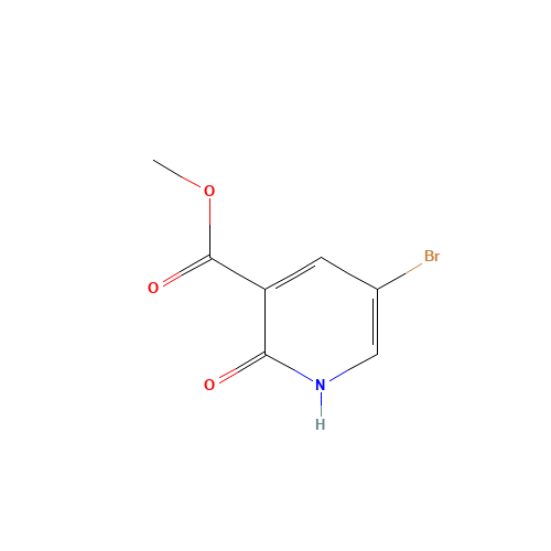 METHYL 5-BROMO-2-OXO-1,2-DIHYDRO-3-PYRIDINECARBOXYLATE (CAS: 120034-05-1) - Chemical Structure and Molecular Formula 