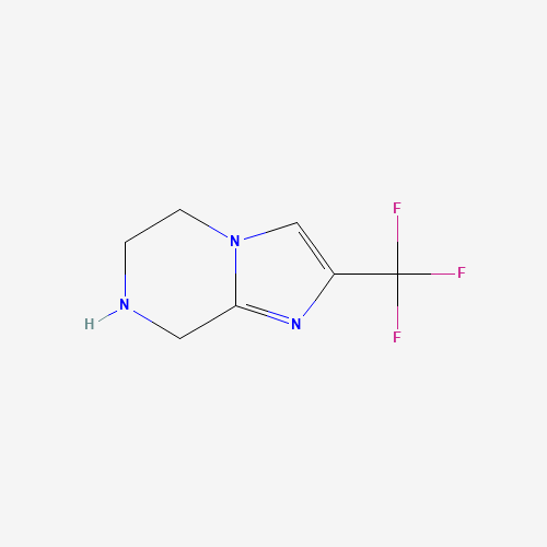 Imidazo[1,2-a]pyrazine,5,6,7,8-tetrahydro-2-(trifluoromethyl)-(9CI) (CAS: 126069-70-3) - Chemical Structure and Molecular Formula 