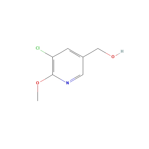 5-CHLORO-3-HYDROXYMETHYL-6-METHOXYPYRIDINE (CAS: 132865-53-3) - Chemical Structure and Molecular Formula 