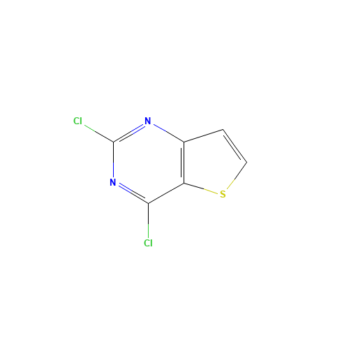 Thieno[3,2-d]pyrimidine,2,4-dichloro- (CAS: 16234-14-3) - Chemical Structure and Molecular Formula 