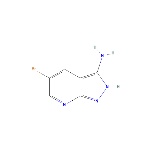 5-BROMO-1H-PYRAZOLO[3,4-B]PYRIDIN-3-YLAMINE (CAS: 405224-24-0) - Chemical Structure and Molecular Formula 