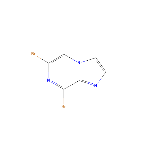 6,8-DIBROMOIMIDAZO[1,2-A]PYRAZINE (CAS: 63744-22-9) - Chemical Structure and Molecular Formula 