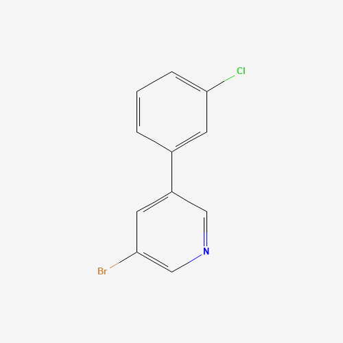 3-BROMO-5-(3-CHLOROPHENYL)-PYRIDINE (CAS: 675590-26-8) - Chemical Structure and Molecular Formula 