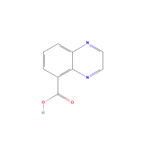 QUINOXALINE-5-CARBOXYLIC ACID (CAS: 6924-66-9) - Chemical Structure and Molecular Formula 