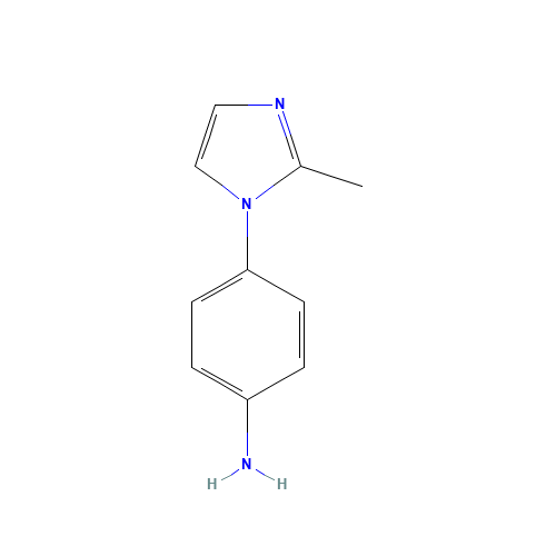 4-(2-METHYLIMIDAZOL-1-YL)PHENYLAMINE (CAS: 74852-81-6) - Chemical Structure and Molecular Formula 