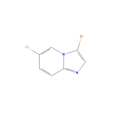 6-CHLORO-3-BROMO-IMIDAZO[1,2-A]PYRIDINE (CAS: 886371-28-4) - Chemical Structure and Molecular Formula 