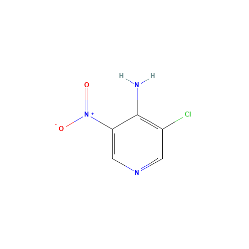 3-Chloro-5-Nitropyridine-4-amine (CAS: 89284-28-6) - Chemical Structure and Molecular Formula 