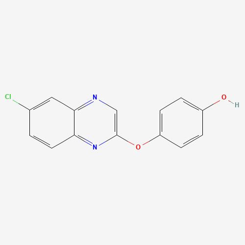 6-CHLORO-2-[(4-HYDROXYPHENYL)OXY]QUINOXALINE (CAS: 76578-79-5) - Chemical Structure and Molecular Formula 