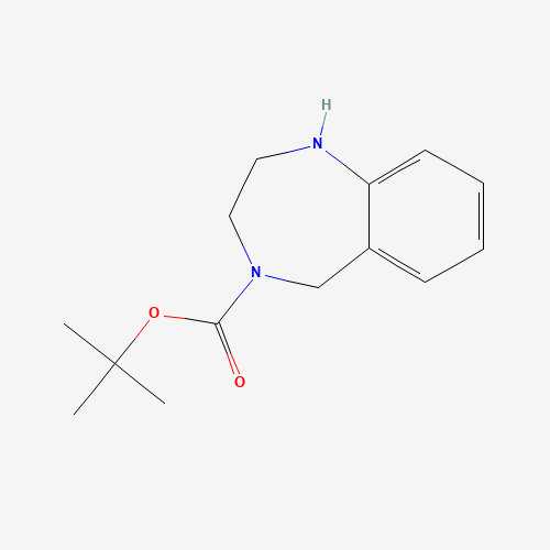 1,2,3,5-TETRAHYDRO-BENZO[E][1,4]DIAZEPINE-4-CARBOXYLIC ACID TERT-BUTYL ESTER (CAS: 195983-63-2) - Chemical Structure and Molecular Formula 