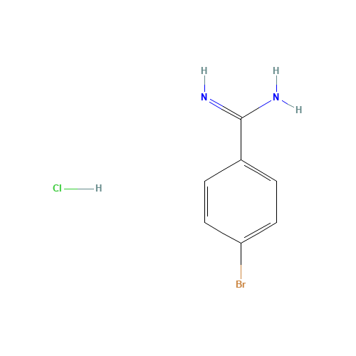 4-Bromobenzamidine hydrochloride (CAS: 55368-42-8) - Chemical Structure and Molecular Formula 