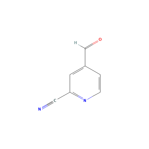 2-CYANOPYRIDINE-4-CARBOXALDEHYDE (CAS: 131747-70-1) - Chemical Structure and Molecular Formula 