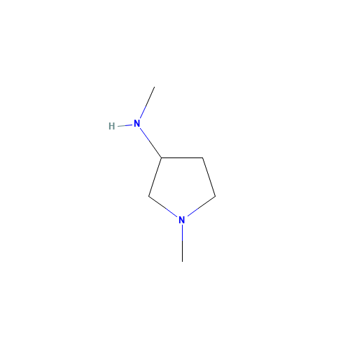 N,N'-DIMETHYL-3-AMINOPYRROLIDINE (CAS: 64021-83-6) - Chemical Structure and Molecular Formula 