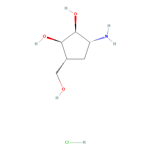 (1R,2S,3R,4R)-2,3-DIHYDROXY-4-(HYDROXYMETHYL)-1-AMINOCYCLOPENTANE HYDROCHLORIDE (CAS: 79200-57-0) - Related Chemical Product