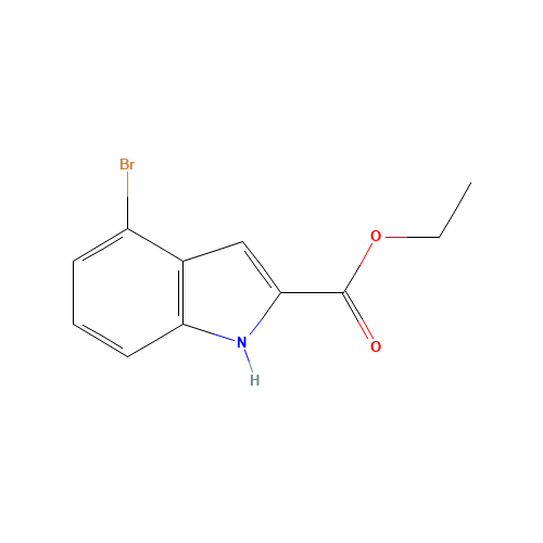 4-Bromoindole-2-carboxylic acid ethyl ester (CAS: 103858-52-2) - Chemical Structure and Molecular Formula 