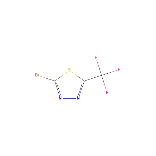 2-bromo-5-(trifluoromethyl)-1,3,4-thiadiazole (CAS: 37461-61-3) - Chemical Structure and Molecular Formula 