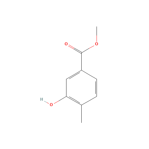 METHYL 3-HYDROXY-4-METHYLBENZOATE (CAS: 3556-86-3) - Chemical Structure and Molecular Formula 