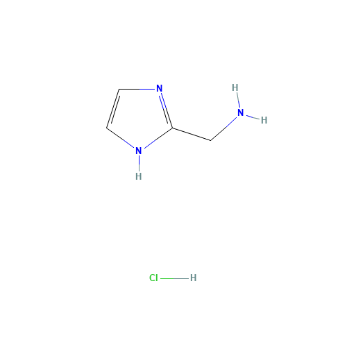 2-AMINOMETHYLIMIDAZOLE HYDROCHLORIDE (CAS: 138799-95-8) - Chemical Structure and Molecular Formula 