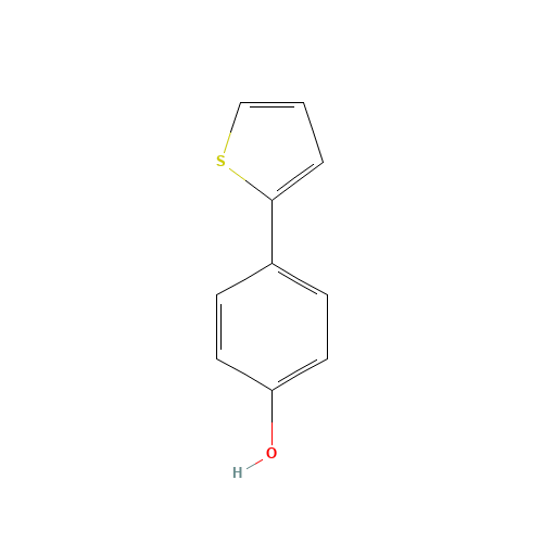 4-(2-THIENYL)PHENOL (CAS: 29886-65-5) - Chemical Structure and Molecular Formula 