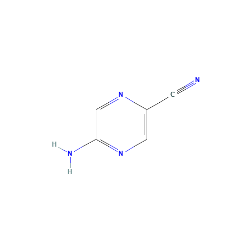 2-AMINO-5-CYANOPYRAZINE (CAS: 113305-94-5) - Chemical Structure and Molecular Formula 