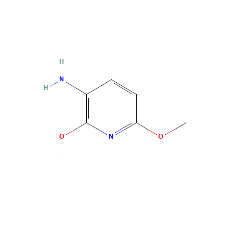 2,6-DIMETHOXYPYRIDIN-3-AMINE (CAS: 28020-37-3) - Chemical Structure and Molecular Formula 