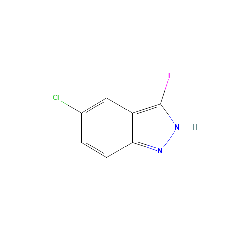 5-CHLORO-3-IODO-1H-INDAZOLE (CAS: 351456-45-6) - Chemical Structure and Molecular Formula 