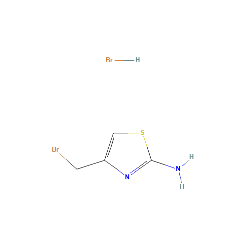 4-(BROMOMETHYL)THIAZOL-2-AMINE HYDROBROMIDE (CAS: 610278-79-0) - Chemical Structure and Molecular Formula 