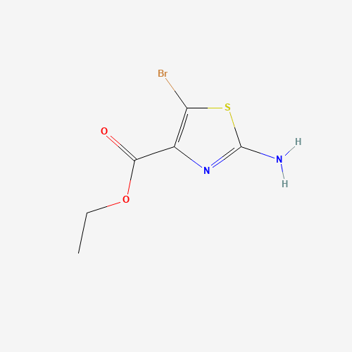 Ethyl 2-amino-5-bromothiazole-4-carboxylate (CAS: 61830-21-5) - Chemical Structure and Molecular Formula 