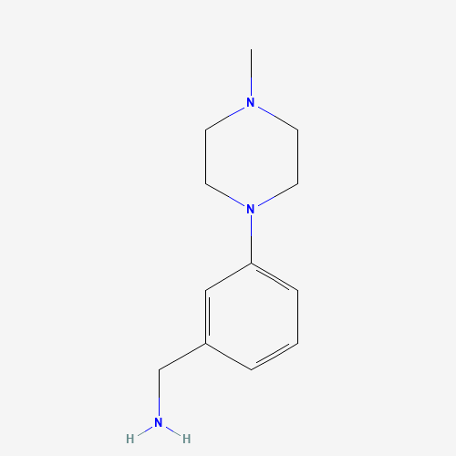 1-[3-(4-Methylpiperazin-1-yl)phenyl]methanamine (CAS: 672325-37-0) - Chemical Structure and Molecular Formula 