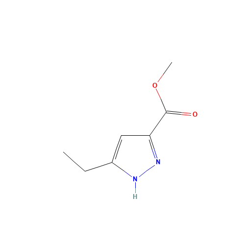 3-ethyl-5-pyrazolcarboxylic acid methyl ester (CAS: 834869-10-2) - Chemical Structure and Molecular Formula 