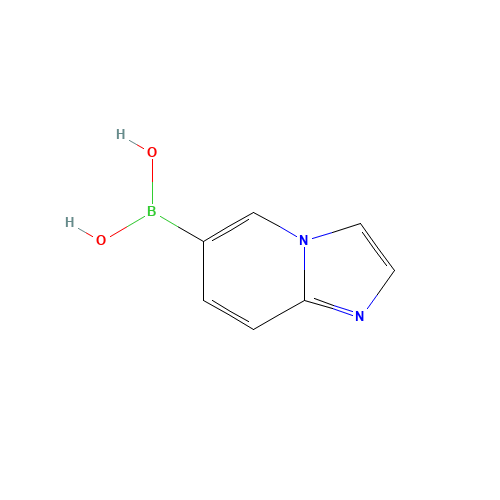 Imidazo[1,2-a]pyridine-6-boronic acid (CAS: 913835-63-9) - Chemical Structure and Molecular Formula 