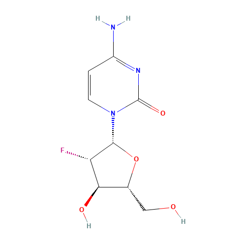 4-Amino-1-(2-deoxy-2-fluoro-beta-D-arabinofuranosyl)-2(1H)-pyrimidinone (CAS: 56632-83-8) - Related Chemical Product