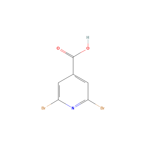 2,6-Dibromopyridine-4-carboxylic acid (CAS: 2016-99-1) - Chemical Structure and Molecular Formula 