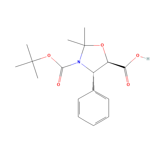 (4S,5R)-3-(tert-Butoxycarbonyl)-2,2-dimethyl-4-phenyloxazolidine-5-carboxylic acid (CAS: 143527-70-2) - Related Chemical Product