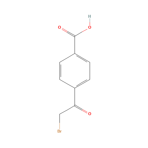 4-(2-Bromo-acetyl)-benzoic acid (CAS: 20099-90-5) - Chemical Structure and Molecular Formula 